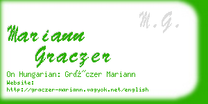 mariann graczer business card